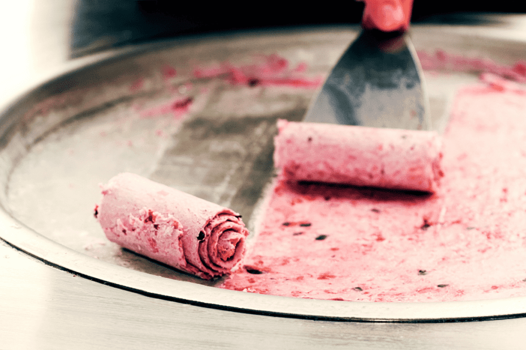 Rolled strawberry icecream in gilbert, az 