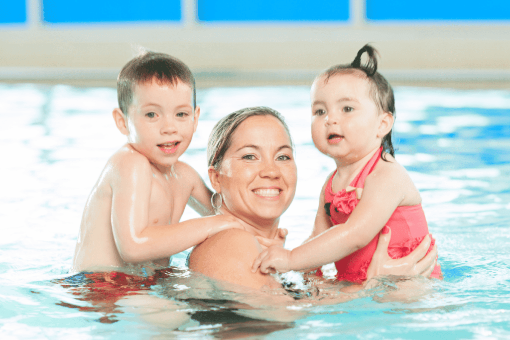 family swim in gilbert indoor pool